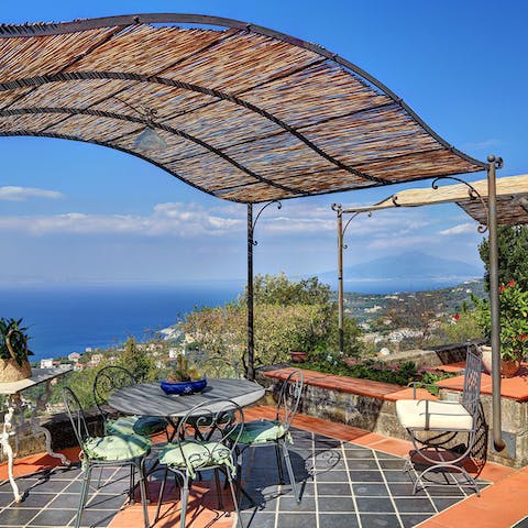 Sip an Aperol Sprtiz while admiring views over the Sorrento Peninsula