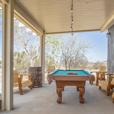 Play a few games of pool on the covered terrace