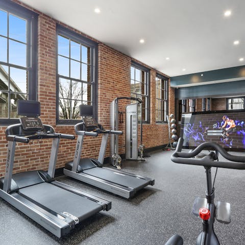 Work up an appetite in the on-site gym
