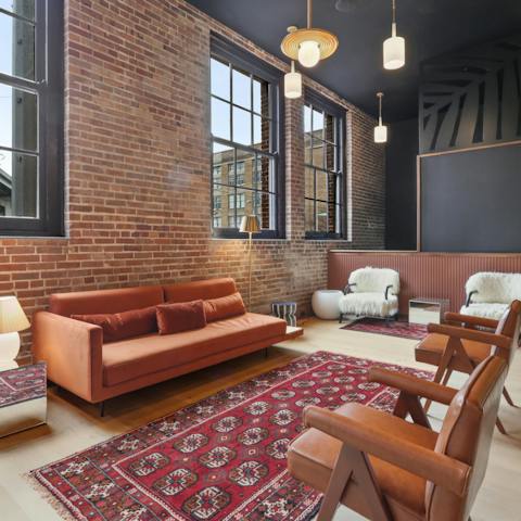 Unwind in the spacious communal lounge