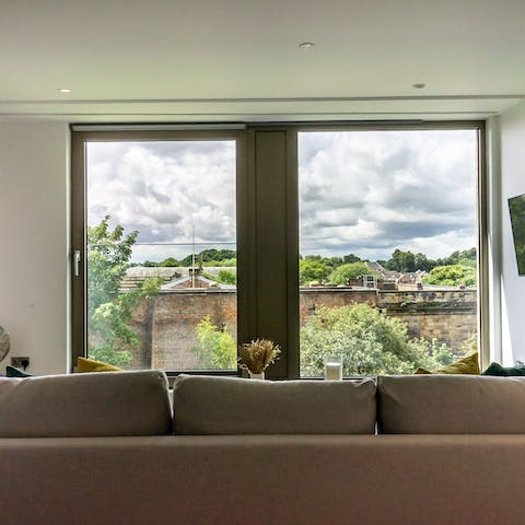 Put your feet up and savour this room with a view