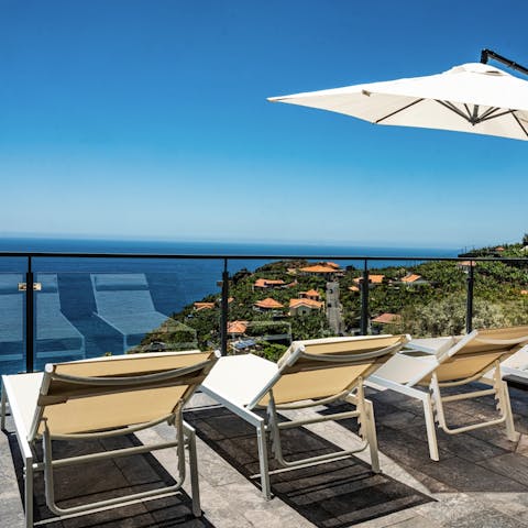 Sunbathe on the elevated sun terrace overlooking the sparkling Atlantic