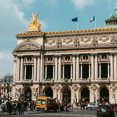 Stroll to  Palais Garnier in just twenty-minutes  
