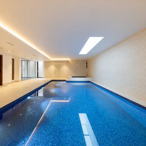 Notch up the lengths in the home's very own swimming pool