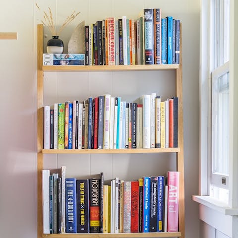 Leaf through a book from the shelves