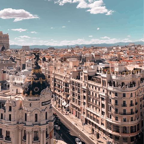 Experience the vibrant heart of Madrid from the Ponzano area