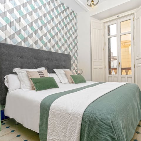 Wake up in the beautifully curated bedrooms feeling rested and ready for another day of  Malaga sightseeing