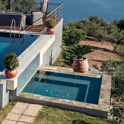 Unwind in the Jacuzzi after a busy day exploring the island