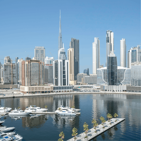 Stay in Business Bay – packed with waterside restaurants and modern high-rises