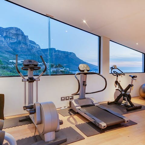 Work out with a view in the home gym