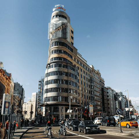 Shop along the Gran Vía after a morning of sightseeing