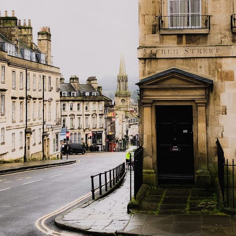 Explore Bath's scenic historic centre, ten minutes away on foot