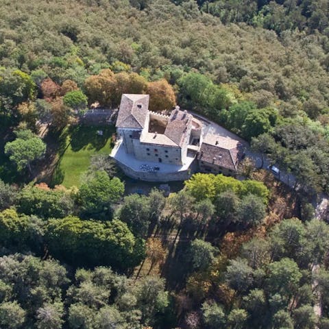 Stay in a castle from the middle ages, surrounded by nothing but trees