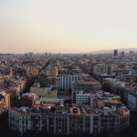 Explore the vibrant city of Barcelona from your location in the Poble Nou district