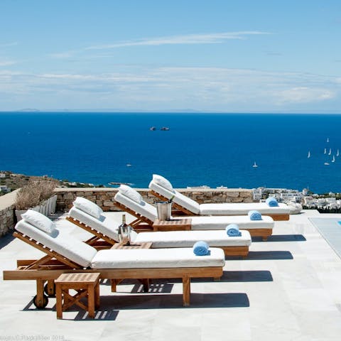 Stretch out on the loungers and soak up the rays