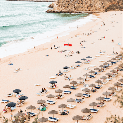 Take the steep stairs from the garden to the beach