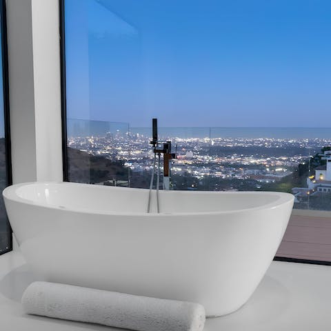 Relax and unwind with a view in the master suite