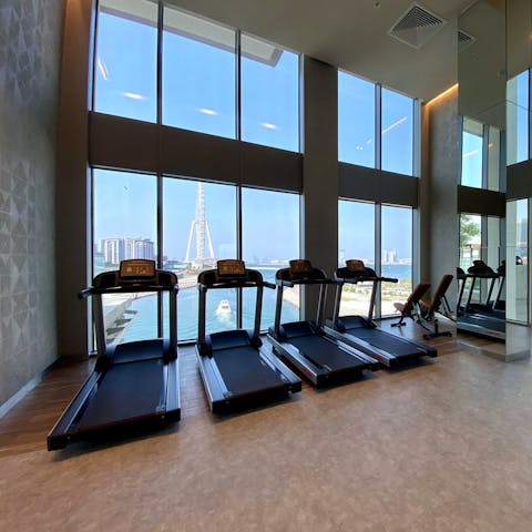 Keep fit with a cardio session in the on-site gym
