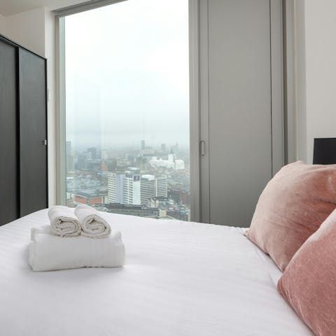 Wake up to the far-reaching city views