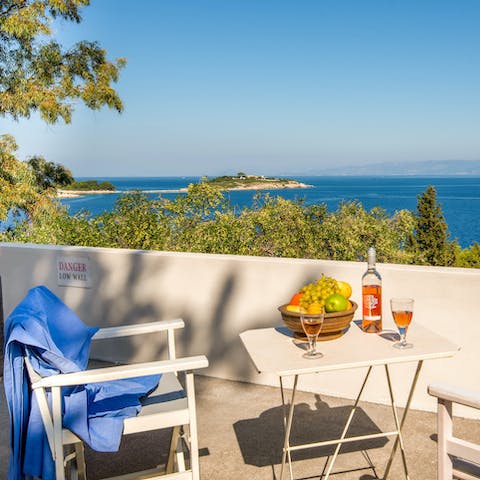 Take in views across the Ionian Sea from the scenic terrace
