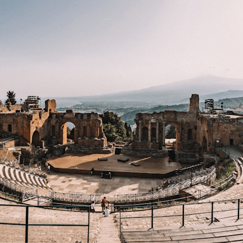 Explore the historic heart of Taormina – just a ten-minute drive 