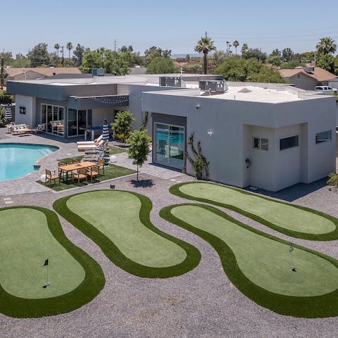 Tee off on your very own mini golf course