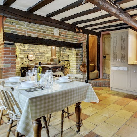 Serve up some traditional English grub at the dining area