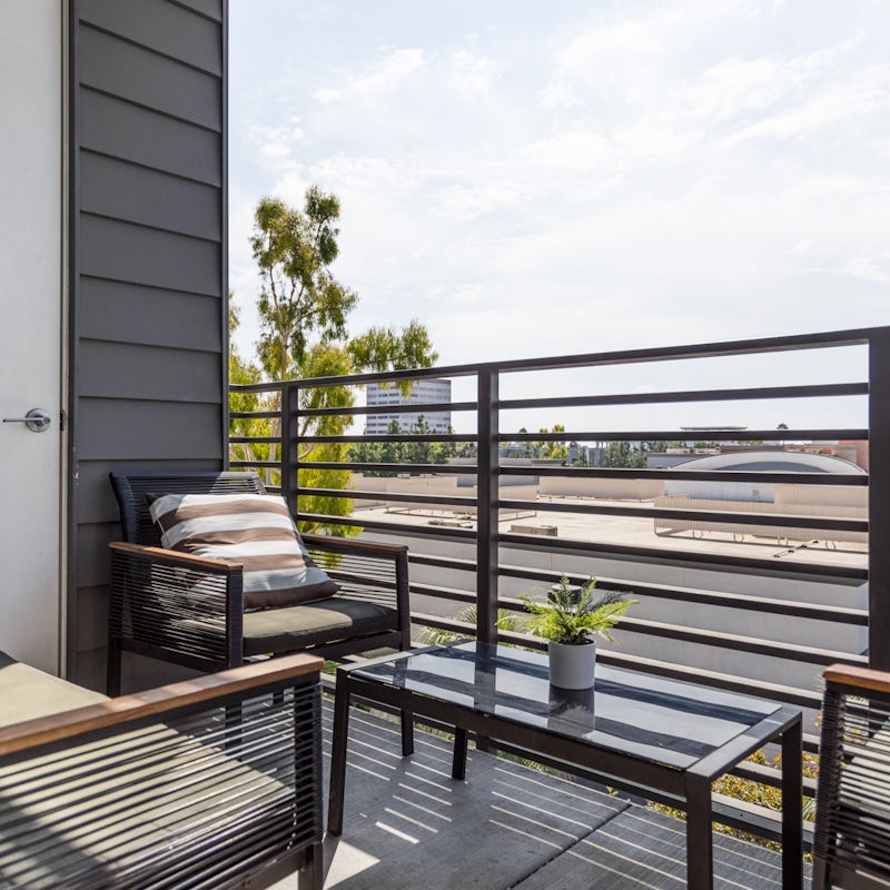 Wake up with a morning coffee on the private balcony