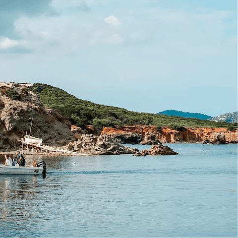 Explore the beautiful beaches and coves on the South West tip of Ibiza