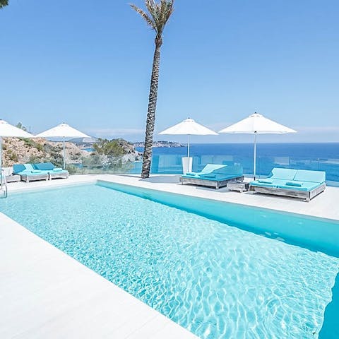 Spend idyllic days relaxing by the pool or walk down to the sea