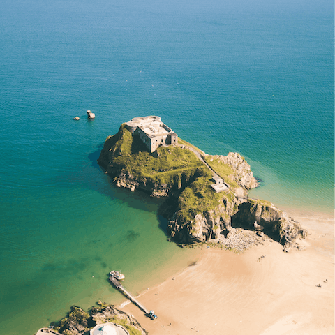 Spend the day on Tenby's award-winning South Beach, a ten-minute drive away 