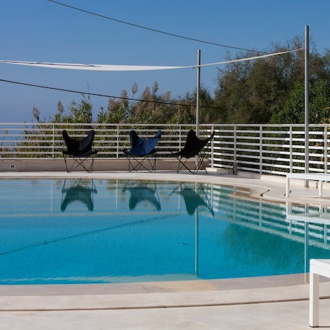 Plunge into the private pool and dry off in the Puglian sunshine