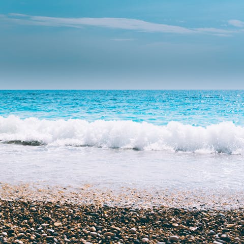 Saunter down to Plakas Beach and cool off in the Mediterranean Sea