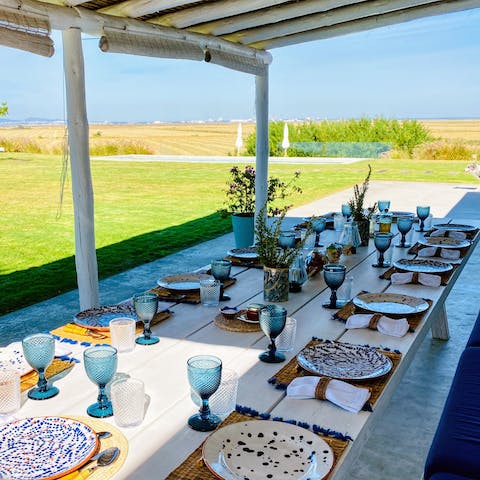Gather the whole family for an alfresco barbecue dinner