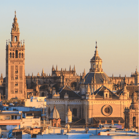 Stay in the heart of Seville, a fifteen minute walk from the beautiful Cathedral  