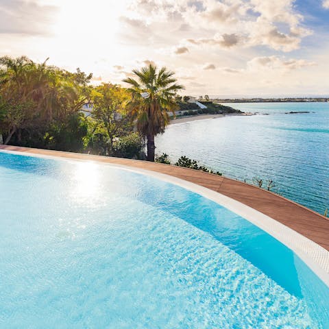 Prepare to fall in love with this view over and over again from your infinity pool