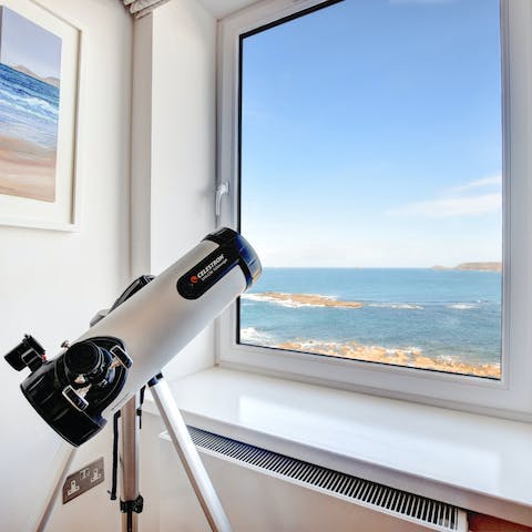 Admire the uninterrupted view of Sennen Cove from your window