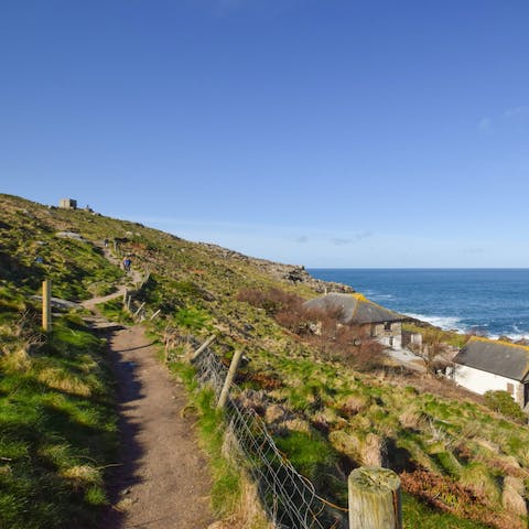 Go for scenic strolls along the coastal path right outside your door