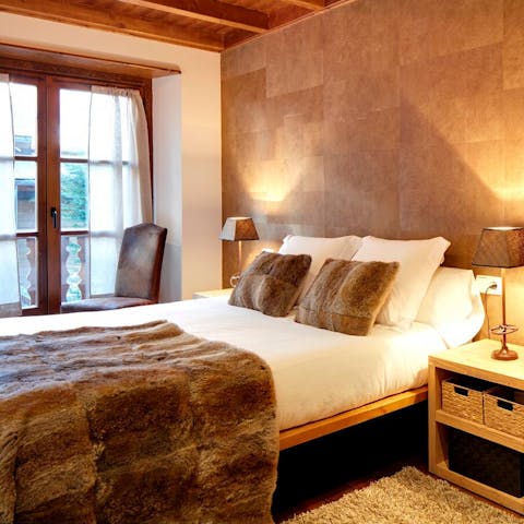 Get cosy under the fluffy blankets