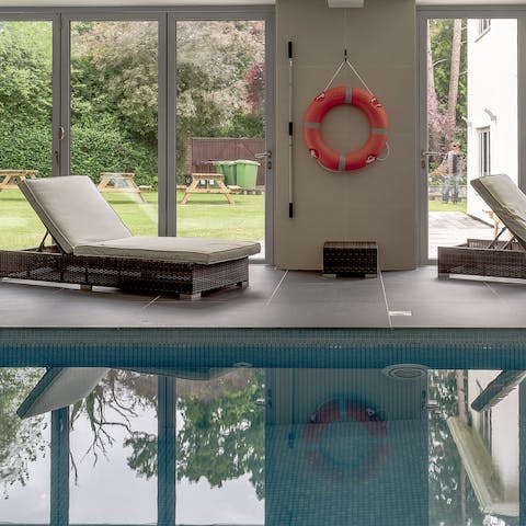 Splash, swim and play in your own indoor heated pool