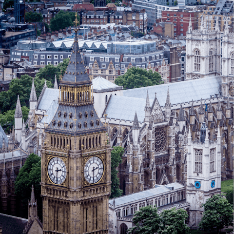 Stay in the heart of London, with Big Ben being 12 minutes' walk on foot