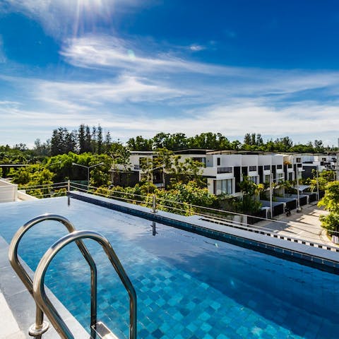 Take a dip in your private rooftop pool