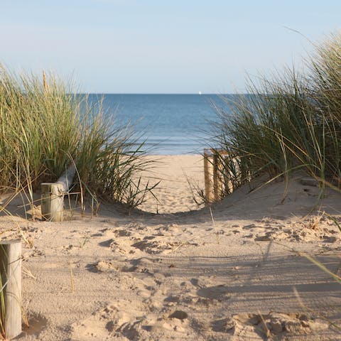 Walk the short distance to the seafront of Camber Sands