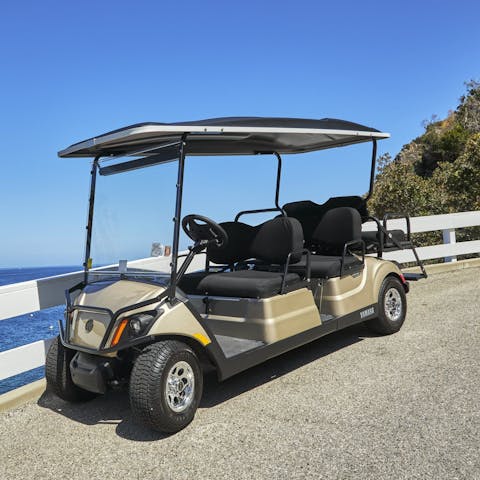 Get around the estate on a golf cart