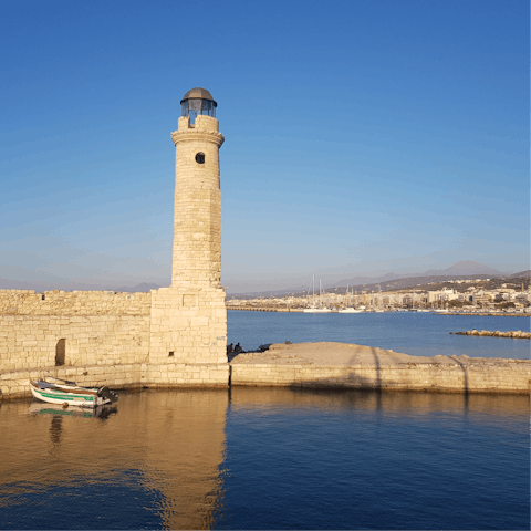 Get out and about and explore Rethymno town, with its vivid renaissance atmosphere and its beautiful sandy beaches – only 10km away