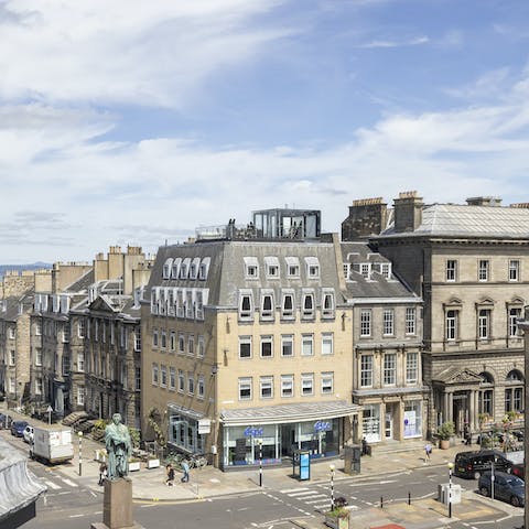 Feel part of the city, with the hustle and bustle of Castle Street rumbling below