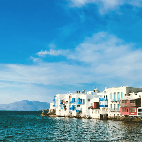 Explore the iconic whitewashed paradise of Mykonos Town