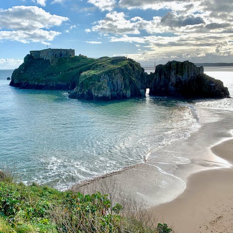 Stay just a ten-minute drive away from the seaside town of Tenby