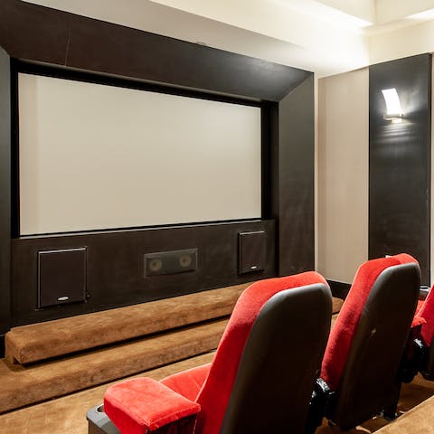 A well-equipped cinema room
