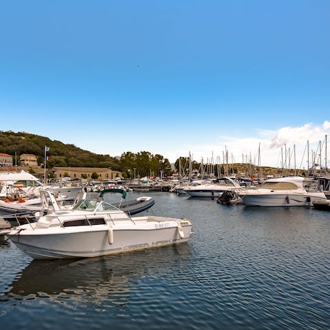 Head out on a boat trip from the Port de Commerce marina – eighteen minutes from home